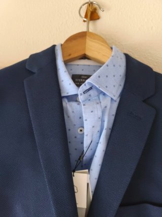 Camisa Sfera Azul Estampada Talla M