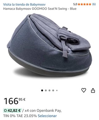 Hamaca Babymoov DOOMOO Seat'N Swing