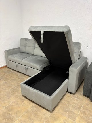 sofa cama chaiselongue 3 plazas + arcon 215cm