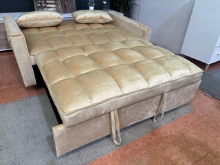 Sofá Cama Beige Terciopelo