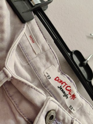 Jeans mom Jennifer lilla XXS a vita alta