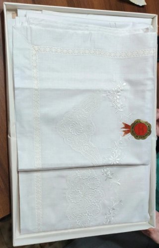 Set Lenzuola Matrimoniale Vintage Ricamato