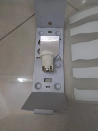 Plafoniera usata vetro e metallo