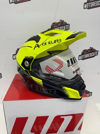 Casco Unik Aventure T-S Amarillo Y Negro