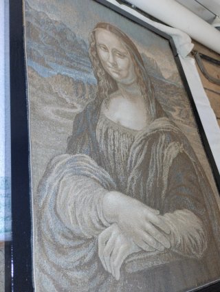 Tapiz Mona Lisa Beige y Azul