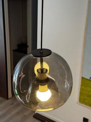Lampara de techo colgante de cristal