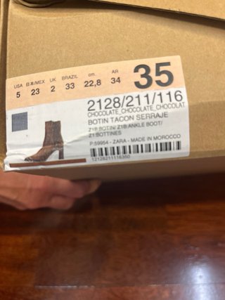 Botines Zara Ante Marrón Talla 35 A ESTRENAR