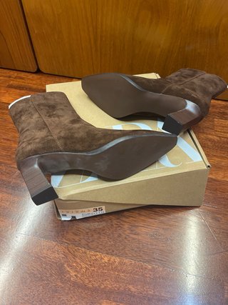 Botines Zara Ante Marrón Talla 35 A ESTRENAR