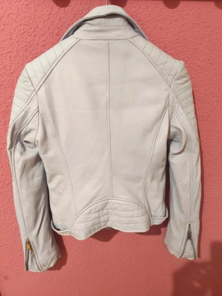 Cazadora cuero azul claro CUATRO 2 Talla M