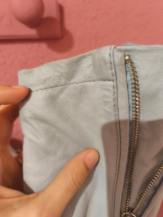 Cazadora cuero azul claro CUATRO 2 Talla M