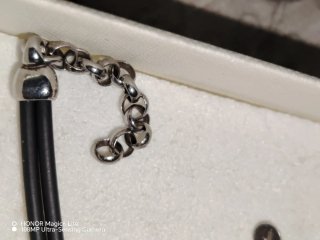Bracciale Croce Argento 925 e Caucciù