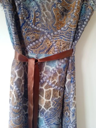 Vestido estampado paisley y animal print