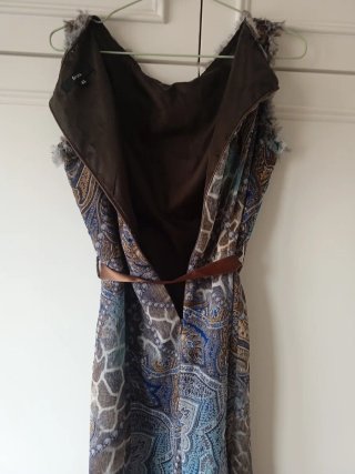 Vestido estampado paisley y animal print