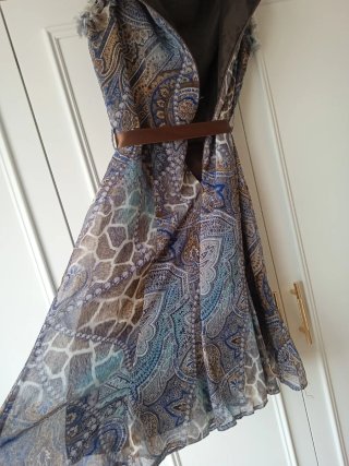Vestido estampado paisley y animal print