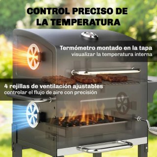 Barbacoa Carbón Portátil Parrilla Acero