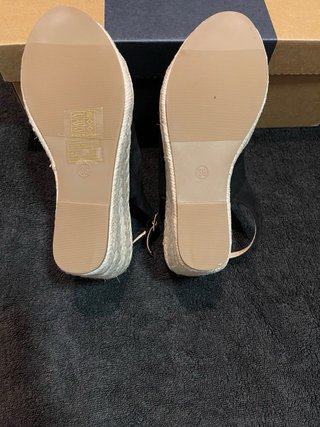 Sandali con zeppa neri eleganti da donna nuovi