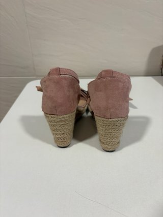 Sandalias cuña rosa T36