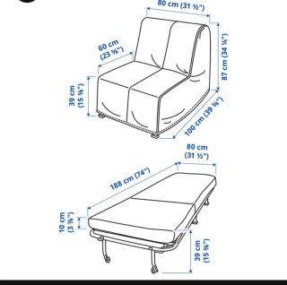 Sofá Cama 1 Plaza Ikea Lycksele