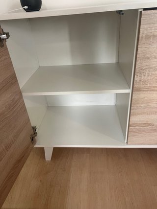 Aparador 154cm Blanco y Roble