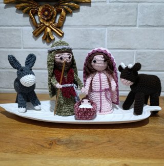 Belén de crochet artesanal