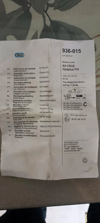 Kit para barras techo baca coche Mercedes