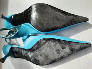 Zapatos Mustang Tacon Azul
