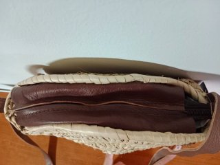 Bolso Rafia Redondo Beige