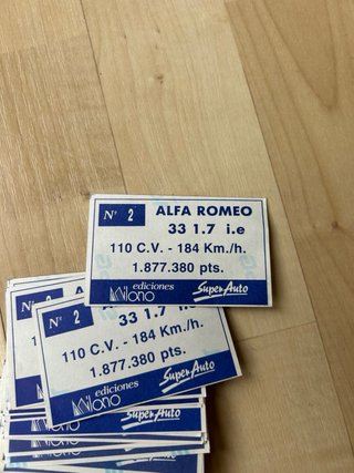 390 Cromos Super Auto Coches