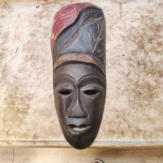 Máscara madera tallada 38x14cm