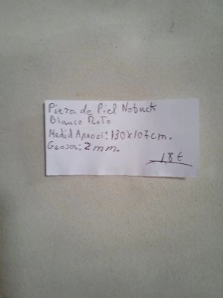 Piel Nobuck Blanco Roto 18€.