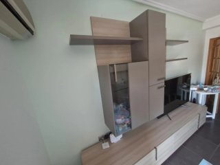 Mueble de salón modular gris sin la television