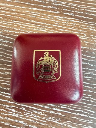 Alfiler Vintage Majorica Plata de Ley Baño Oro 18k