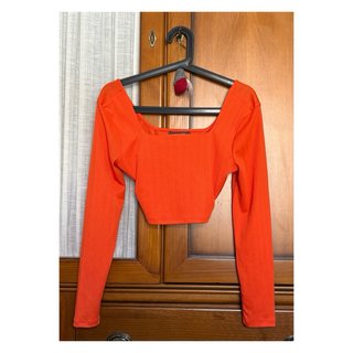 Crop Top Naranja Manga Larga Primark