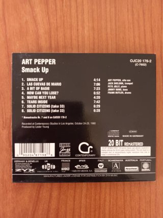CD Art Pepper Quintet (Digipack) Smack Up