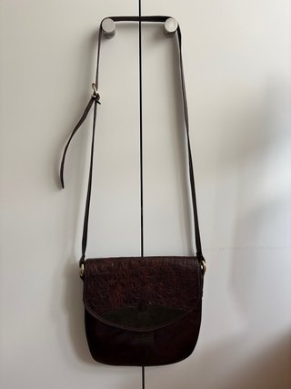 Bolso de cuero vintage marrón