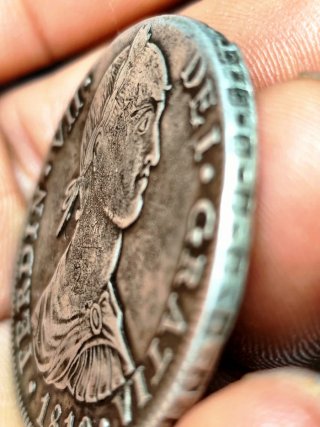 8 Reales Fernando VII 1810 Busto Indígena