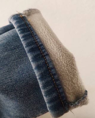 Pantalón vaquero forro polar mujer