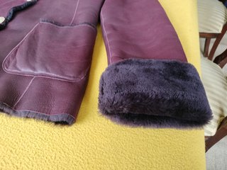 Giubbotto vintage in pelle scamosciata