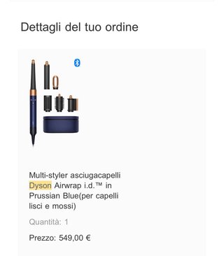 Dyson Airwrap Completo Blu/Oro