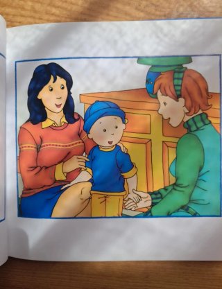Libro infantil Caillou en el teatro