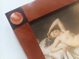 Stampa semi dipinta con cornice