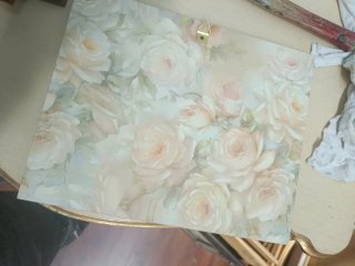 Stampa semi dipinta con cornice