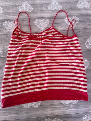 Camiseta tirantes Oysho rayas rojas M/L