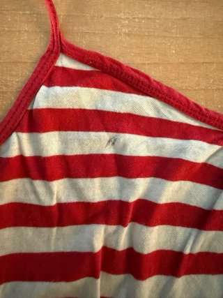 Camiseta tirantes Oysho rayas rojas M/L