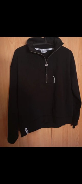 Sudadera Bekkin Negra Media Cremallera Talla M