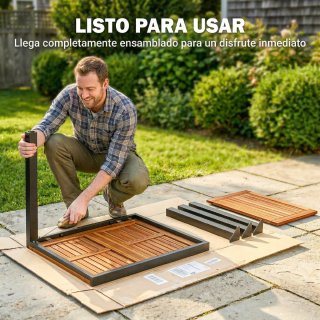 Mesa Jardín Extensible Madera y Metal