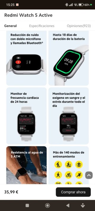 Xiaomi Redmi Watch 5 Active Negro