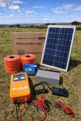 Pastor eléctrico 12v kit solar completo 800m hilo