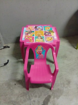Mesa y Silla Infantil Princesas Disney