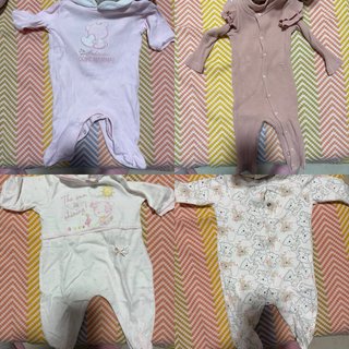 Lotto 48 pz abbigliamento neonata da 50 cm a 56 cm